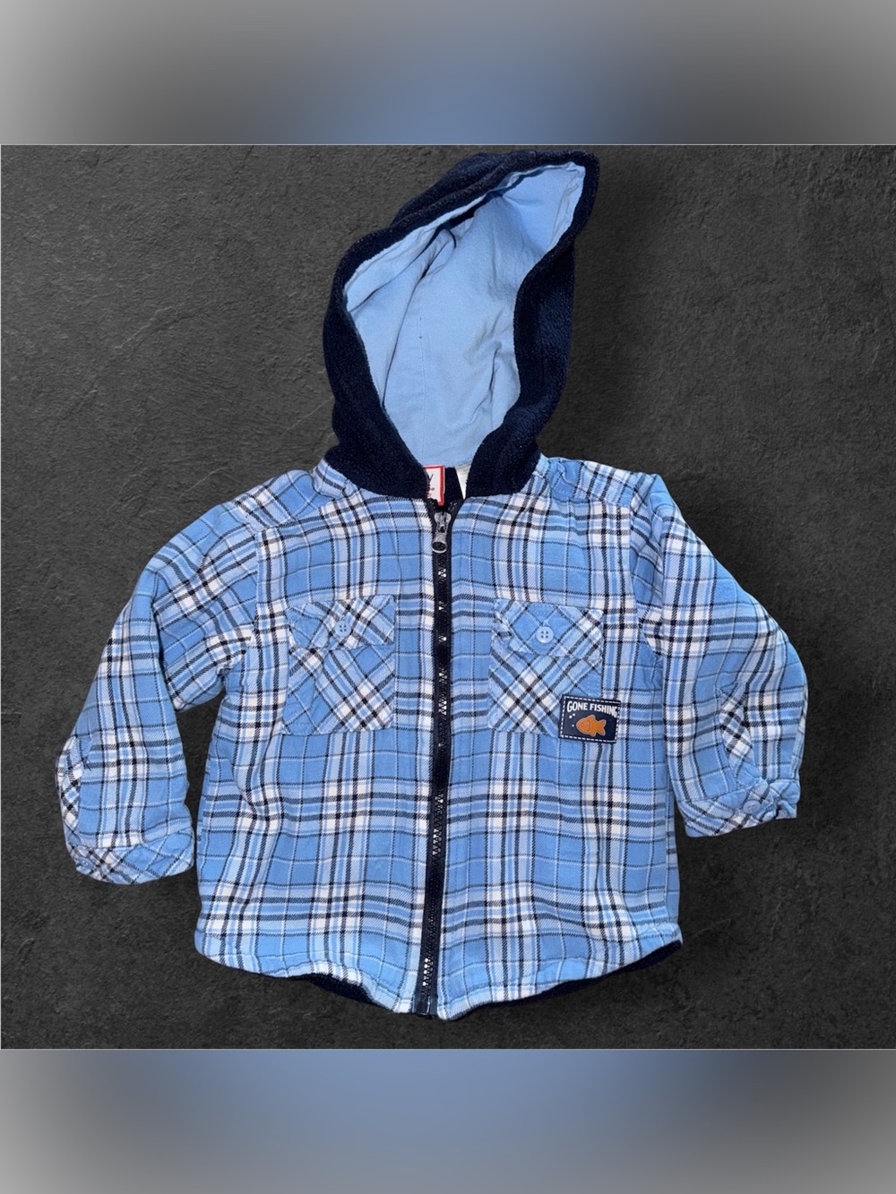 Baby Togs Kidswear Plaid Hooded Jacket 24 Months Vintage Y2K